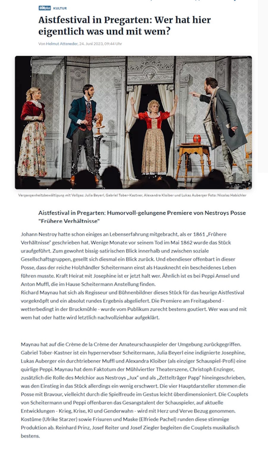 Kritik Verhältnisse - OÖN