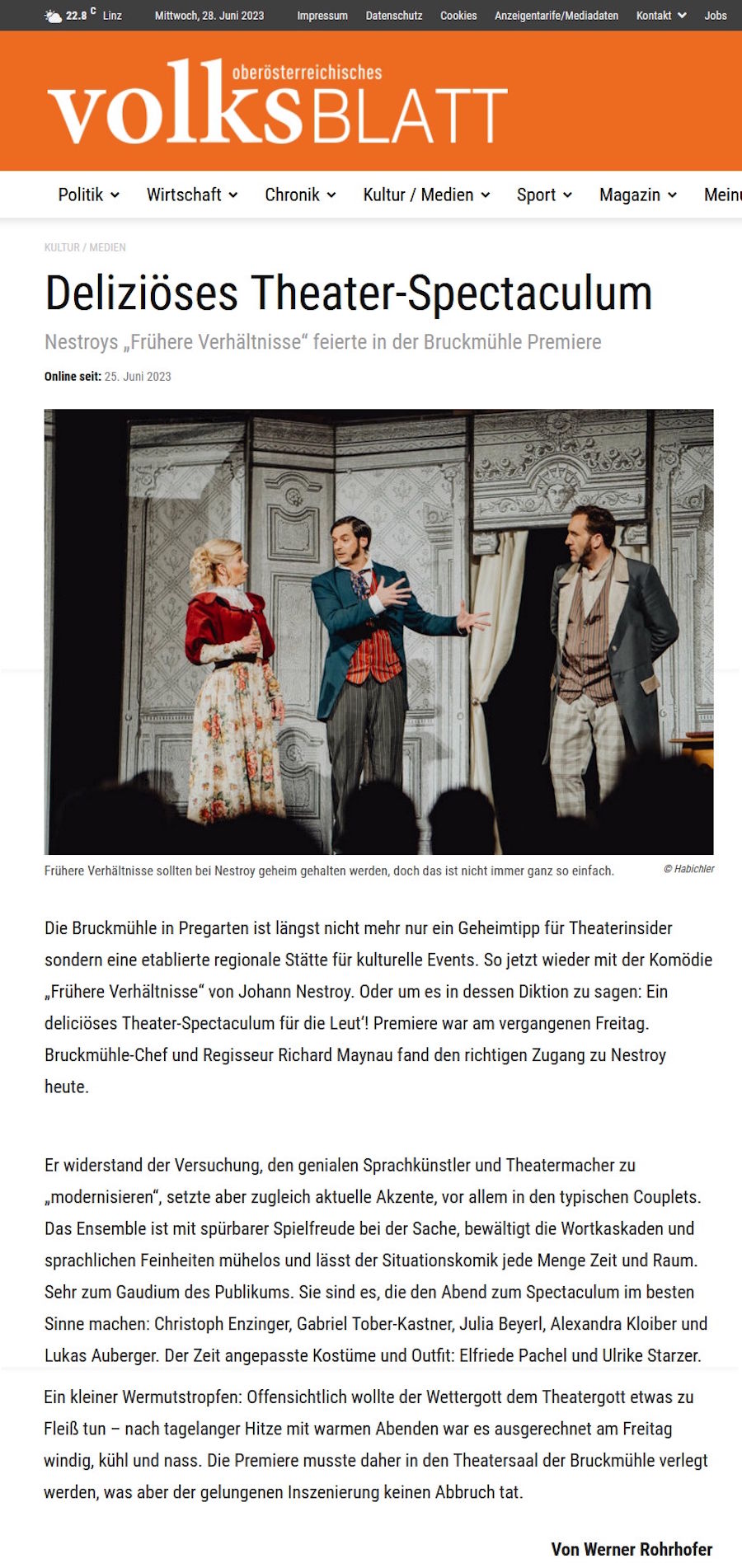 Kritik Verhältnisse - Volksblatt